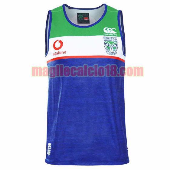maglia rugby calcio new zealand warriors 2019 tank top blu