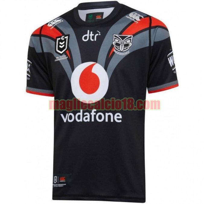 maglia rugby calcio new zealand warriors 2020 seconda nero