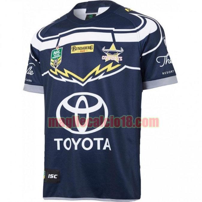 maglia rugby calcio north queensland cowboys 2018 prima blu