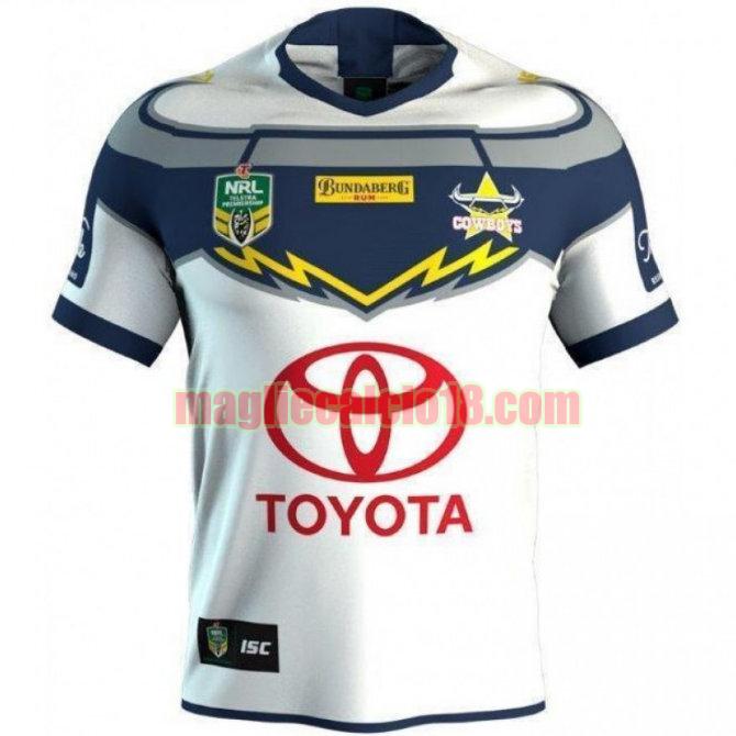 maglia rugby calcio north queensland cowboys 2018 seconda bianca