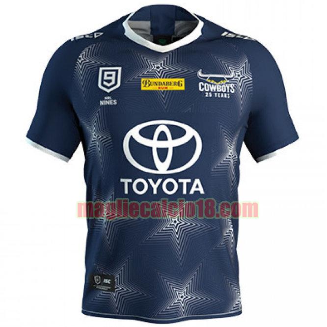 maglia rugby calcio north queensland cowboys 2020 9s blu