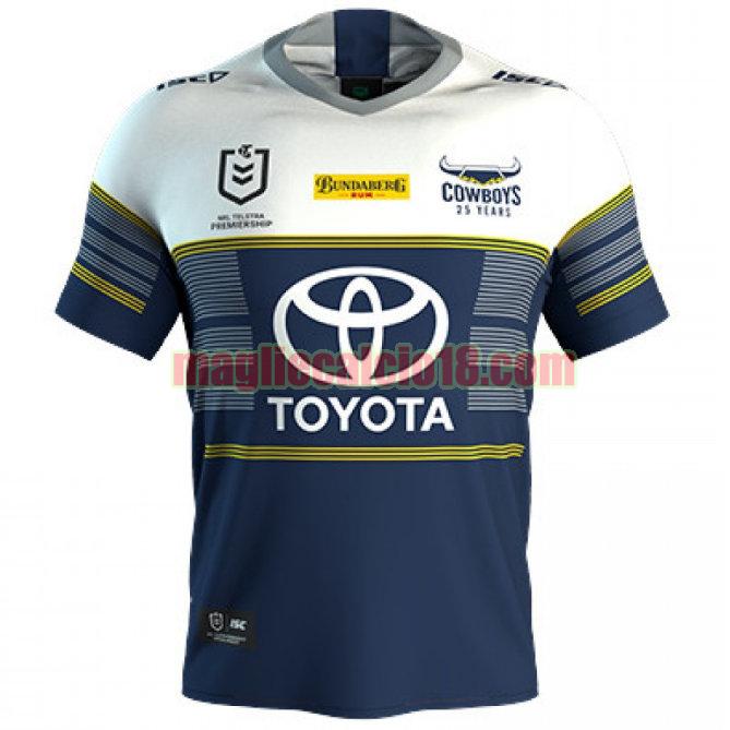 maglia rugby calcio north queensland cowboys 2020 seconda bianca