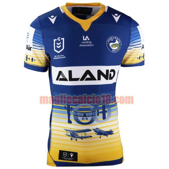 maglia rugby calcio parramatta eels 2020 anzac blu