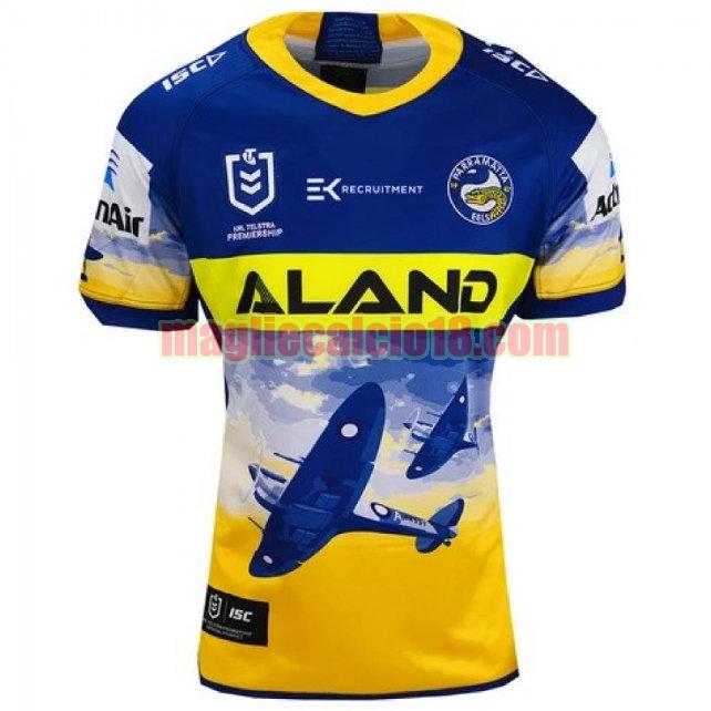 maglia rugby calcio parramatta eels 2020 anzac giallo