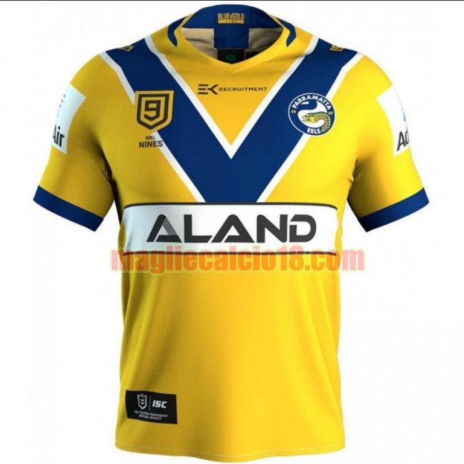 maglia rugby calcio parramatta eels 2020 nines giallo