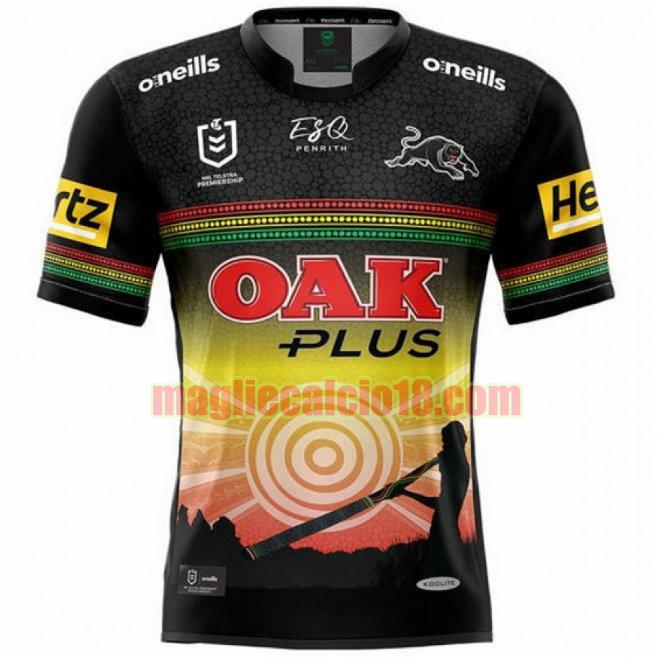 maglia rugby calcio penrith panthers 2021 indigenous nero