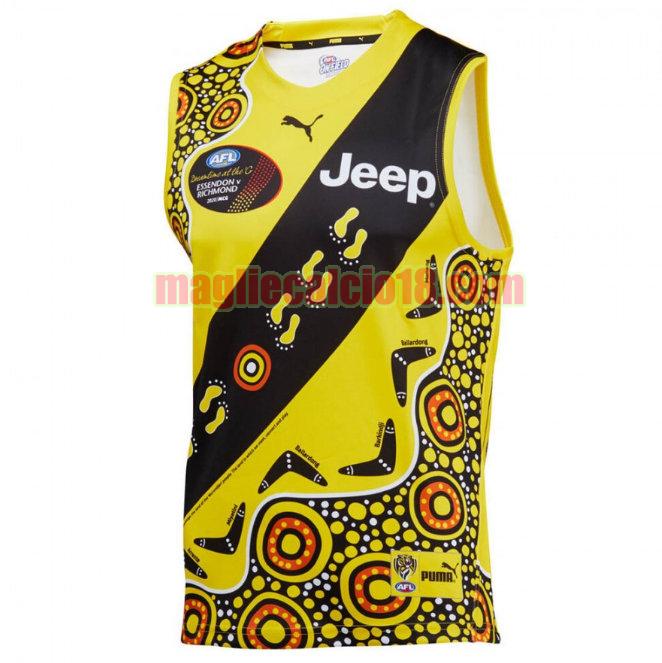 maglia rugby calcio richmond tigers 2020 indigenous giallo