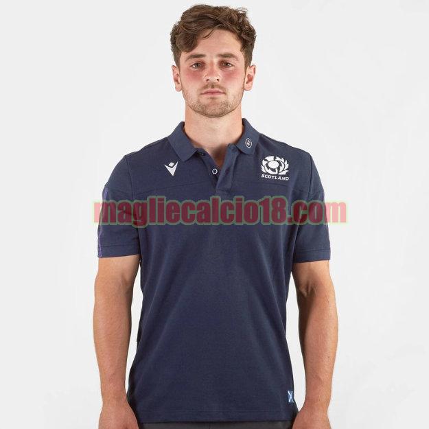 maglia rugby calcio scotland 2019-2020 polo blu