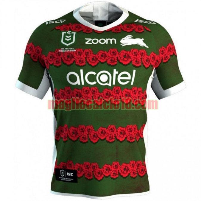 maglia rugby calcio south sydney rabbitohs 2019 commemorative verde