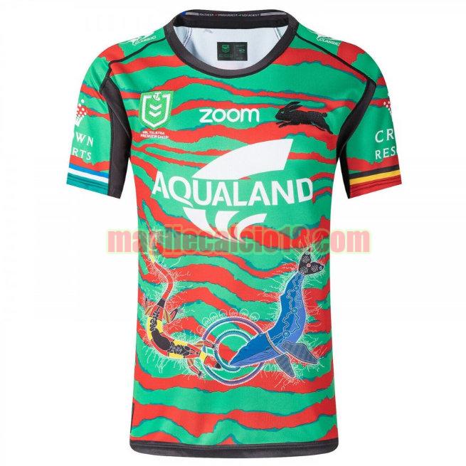 maglia rugby calcio south sydney rabbitohs 2021 indigenous verde