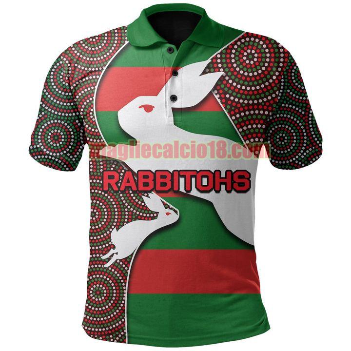 maglia rugby calcio south sydney rabbitohs 2021 polo verde