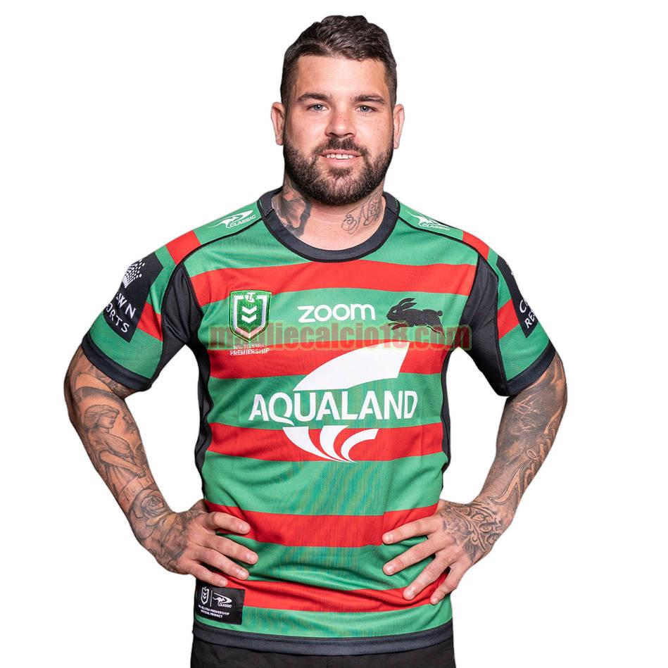 maglia rugby calcio south sydney rabbitohs 2021 prima verde