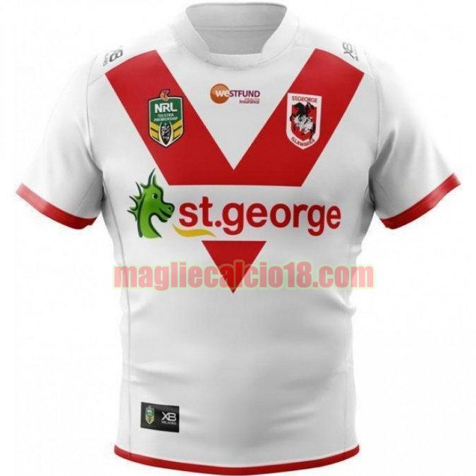 maglia rugby calcio st george illawarra dragons 2018 prima bianca