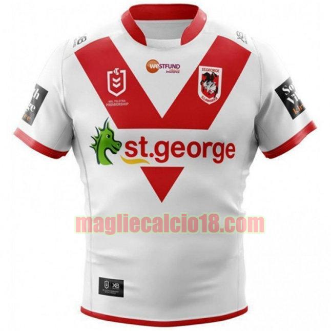 maglia rugby calcio st george illawarra dragons 2019 prima bianca