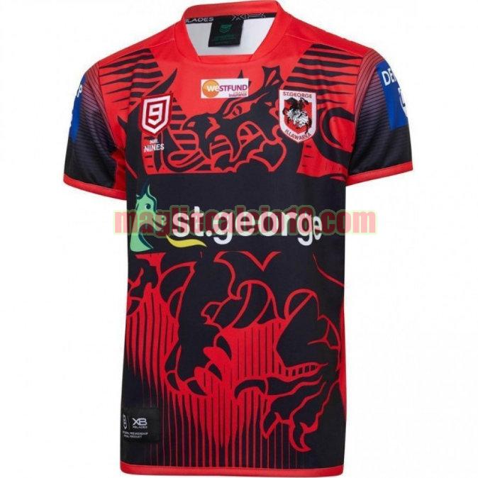 maglia rugby calcio st george illawarra dragons 2020 nines rosso