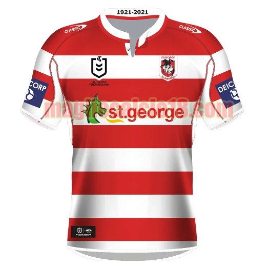 maglia rugby calcio st george illawarra dragons 2021 heritage rosso