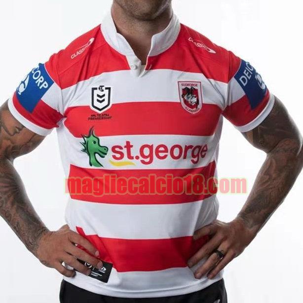 maglia rugby calcio st george illawarra dragons 2021 heritage rosso 