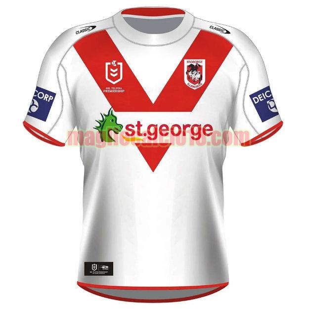 maglia rugby calcio st george illawarra dragons 2021 prima bianca