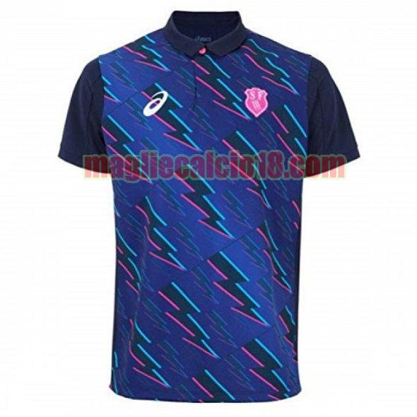 maglia rugby calcio stade francais 2017-2018 seconda blu