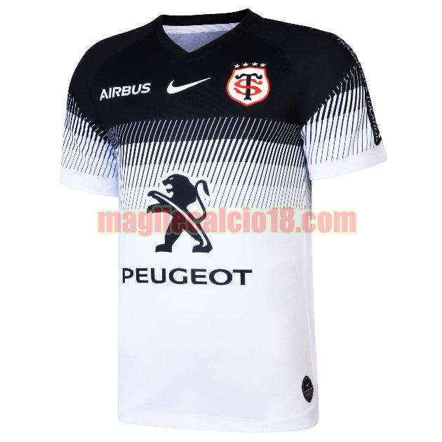 maglia rugby calcio stade toulousain 2019-2020 seconda bianca