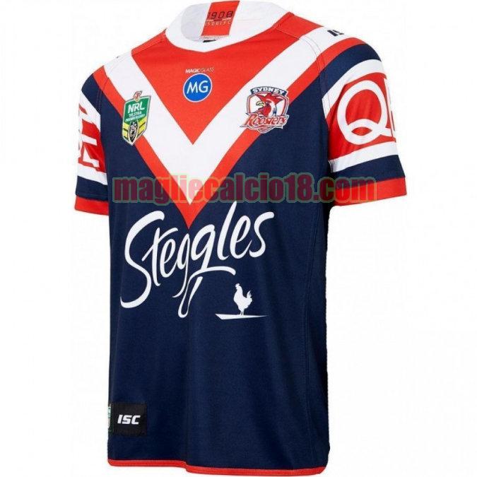 maglia rugby calcio sydney roosters 2018 prima blu