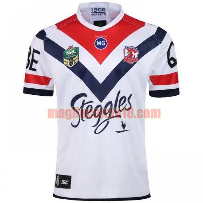 maglia rugby calcio sydney roosters 2018 seconda bianca