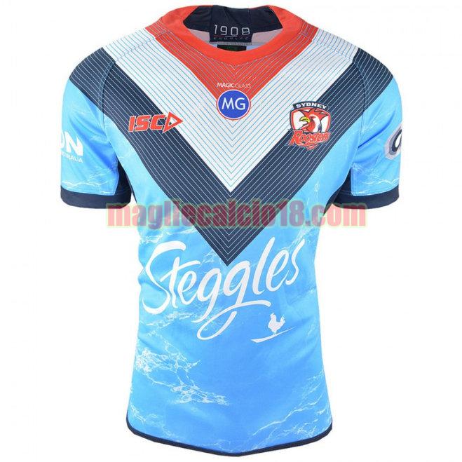 maglia rugby calcio sydney roosters 2019 formazione blu