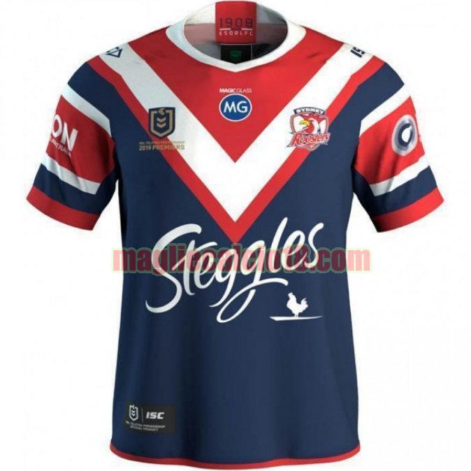 maglia rugby calcio sydney roosters 2019 premiers blu