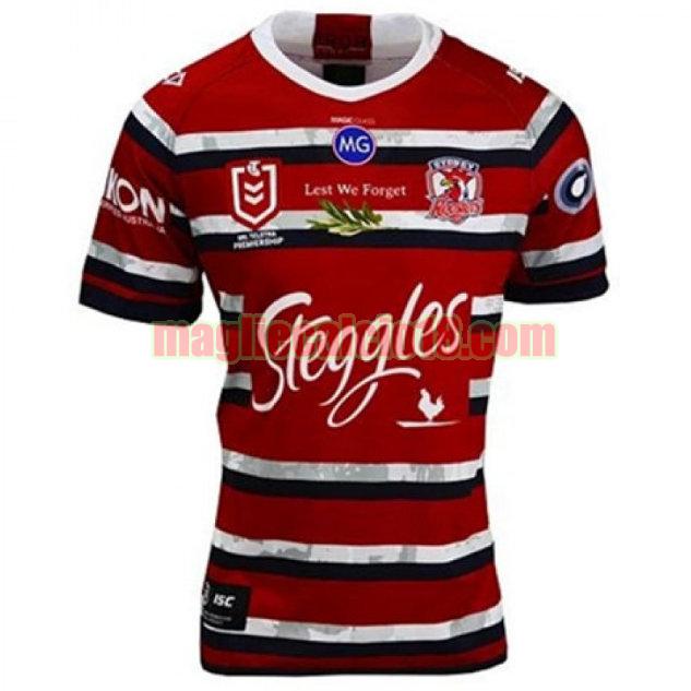 maglia rugby calcio sydney roosters 2020 anzac viola