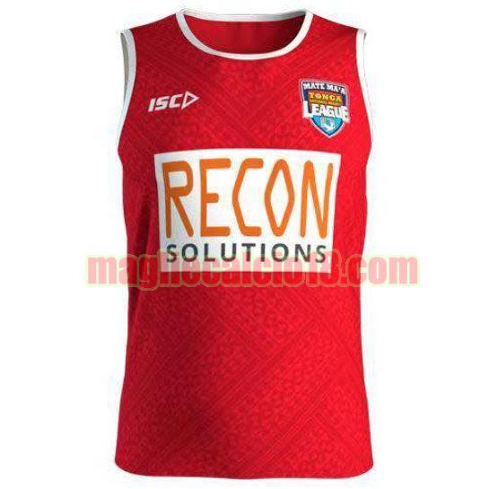 maglia rugby calcio tonga 2018-2019 tank top rosso