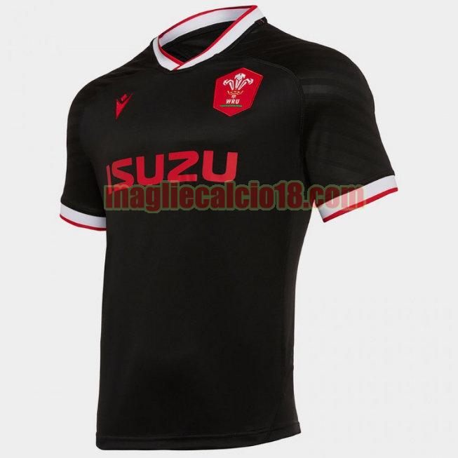 maglia rugby calcio wales 2021 terza nero