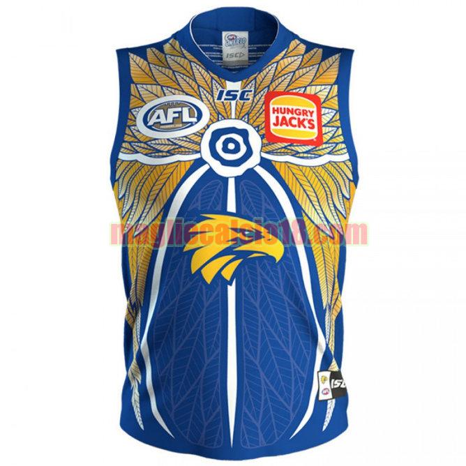 maglia rugby calcio west coast eagles 2019 indigenous blu