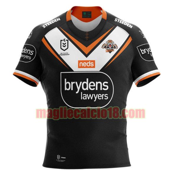 maglia rugby calcio wests tigers 2021 prima nero