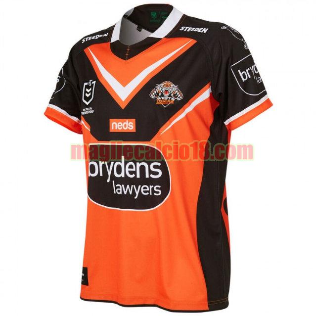 maglia rugby calcio wests tigers 2021 seconda arancia