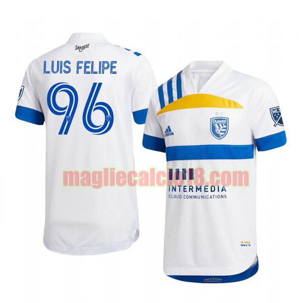 maglia san jose earthquakes 2020-2021 seconda luis felipe 96