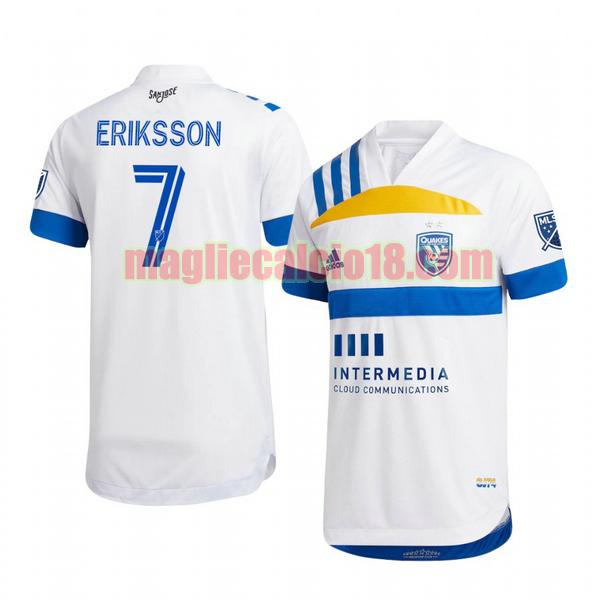 maglia san jose earthquakes 2020-2021 seconda magnus eriksson 7