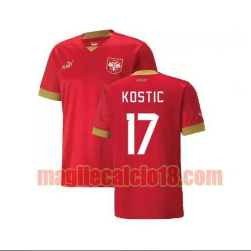 maglia serbia 2022 prima kostic 17