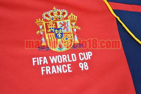 maglia spagna coppa del mondo 1998 prima divisa manica corta