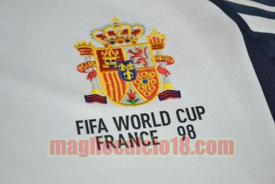 maglia spagna coppa del mondo 1998 seconda divisa manica corta