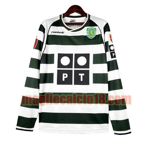 maglia sporting lisbona 2001-2003 manica lunga prima