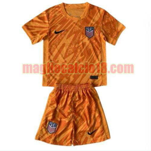 maglia usa 2024 arancia bambino portiere