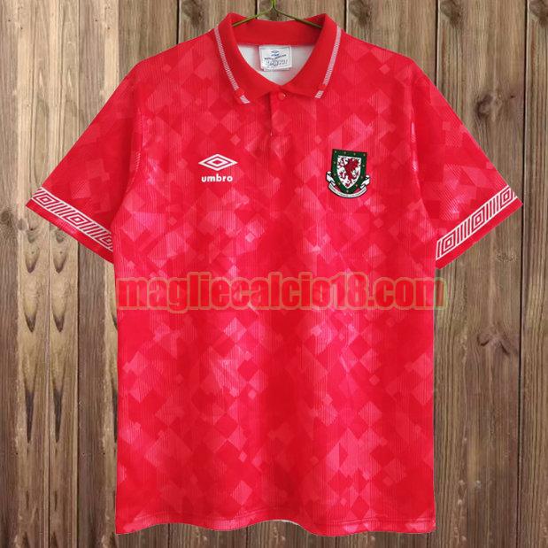 maglia wales 1990-1992 prima rosso