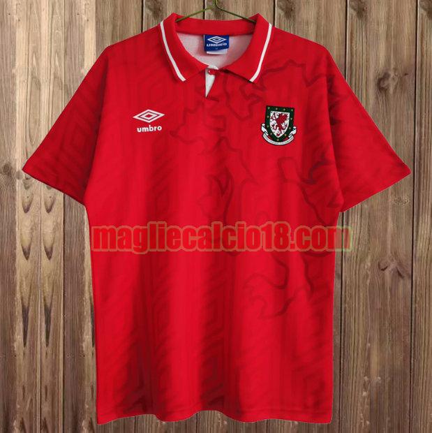 maglia wales 1992-1994 prima rosso
