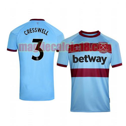 maglia west ham united 2020-2021 seconda aaron cresswell 3