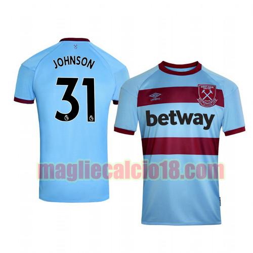 maglia west ham united 2020-2021 seconda ben johnson 31
