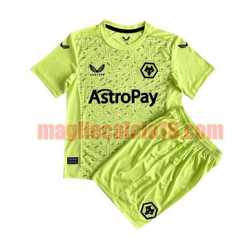 maglia wolverhampton 2023-2024 giallo bambino portiere