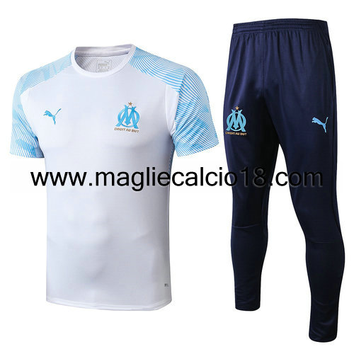 maglie calcio 2020 Olympique Marsiglia polo Bianco blu