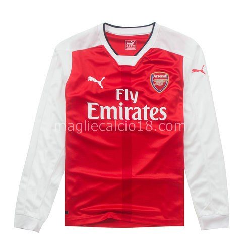 prima divisa maglia arsenal mancia lunga 2016-2017