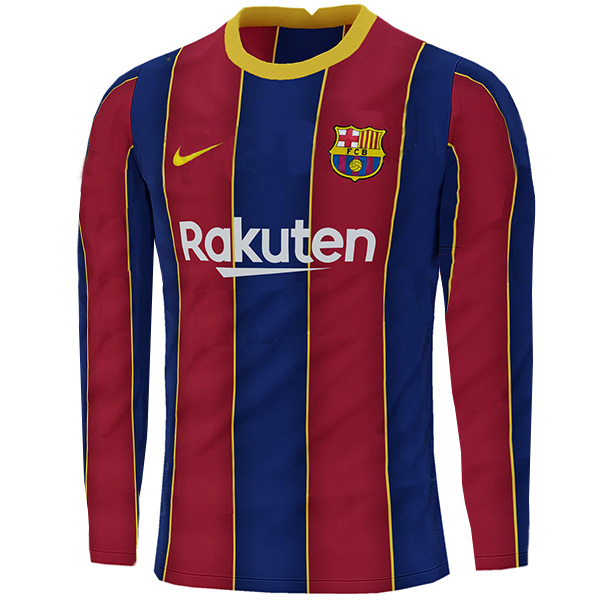 prima divisa maglia barcellona mancia lunga 2020-2021