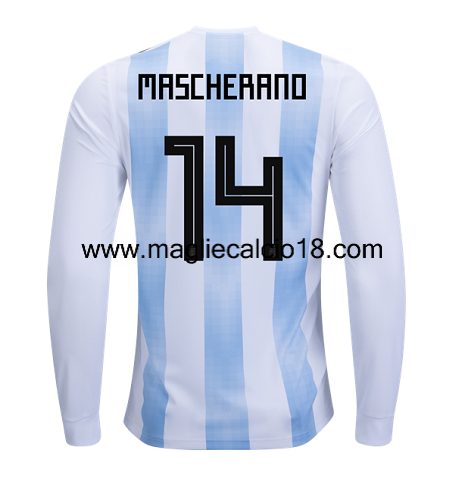 maglie mancia lunga Argentina Mascherano prima divisa 2018-2018